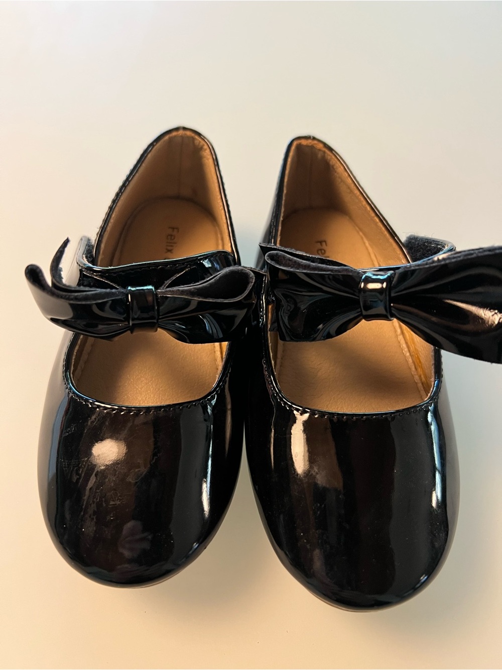 Girls Black Patent Bow Mary Jane Dress Shoes